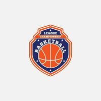 baloncesto logo Insignia y pegatina vector