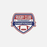 rugby logo Insignia y pegatina vector