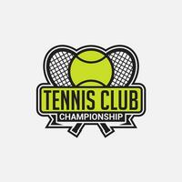 tenis logo Insignia y pegatina vector