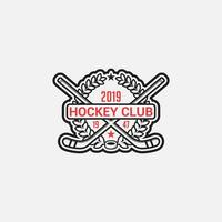 hockey logo Insignia y pegatina vector