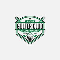 golf logo Insignia y pegatina vector