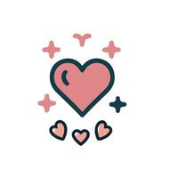 Love Heart Symbol Icons . Love Illustration Vector Hearts