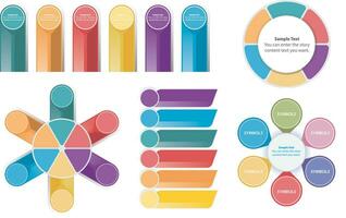 multi de colores tarta gráfico por bar gráficos vector