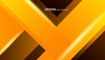 abstract orange gradient in black geometric 3d shape background vector