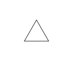 Triangle up arrow or pyramid line art vector icon. Elements of Geometric figure icon for concept apps and websites and development - Vector