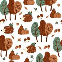 Autumn seamless pattern vector