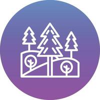 Forest Landscape Vector Icon