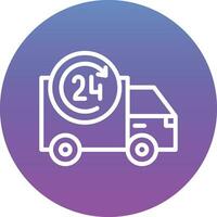 24 Hours Delivery Vector Icon