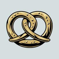 Sihluette of bavarian pretzel for beer fest vector