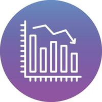 icono de vector de diagrama de declive