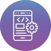 Mobile Coding Vector Icon