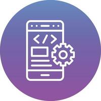 Mobile Coding Vector Icon