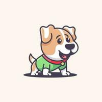 lovable standing dog logo vector