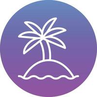 Palm Island Vector Icon