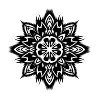 floral pattern black and white ilustration vector