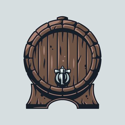 Wooden barrel for beer wine whisky bar