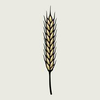 Colored barley spike for art brush bar menu vector