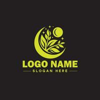 Environmental logo ecologic green nature farm business logo icon editable vector