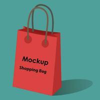 Shopping Bag Mockup Vector Illustration