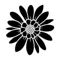 Hand drawn simple flower illustration vector