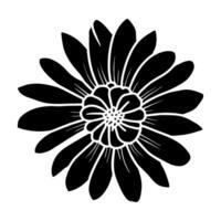 Hand drawn simple flower illustration vector