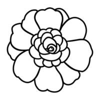 Hand drawn simple flower illustration vector