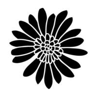 Hand drawn simple flower illustration vector