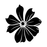 Hand drawn simple flower illustration vector