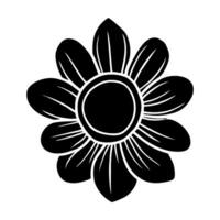 Hand drawn simple flower illustration vector