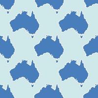 Seamless blue pattern of blue maps of Australia vector