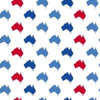 Geometric seamless pattern from the continents of Australia in the colors of the Australian flag vector