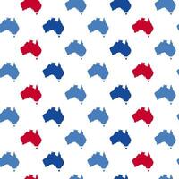 Geometric seamless pattern from the continents of Australia in the colors of the Australian flag vector