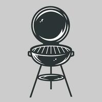 Grill barbeque for picnic, camping and cooking vector