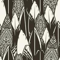 Seamless pattern for surfing. Surfboard or board vector