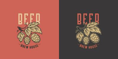 Beer hop for bar. Brew design for pab or brewery vector