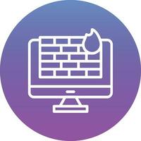 Computer Firewall Vector Icon