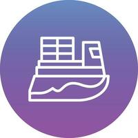 Cargo Ship Vector Icon