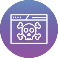 sitio web pirateado vector icono