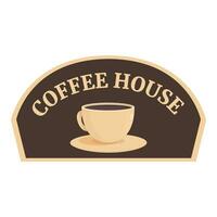 Coffee house signboard icon cartoon vector. Bakery store vector