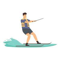 Board aquatic rider icon cartoon vector. Sliding marine vector