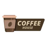 Street coffee house icon cartoon vector. Bean mug vector