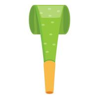 verde fiesta soplador icono dibujos animados vector. juguete accesorio vector