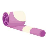 Colored roll paper icon cartoon vector. Party blower vector