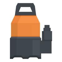 Portable submersible pump icon cartoon vector. Farm system gear vector