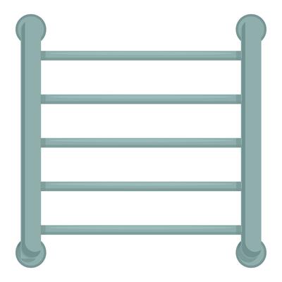 Indoor bath dryer icon cartoon vector. Towel on wall