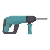 Construction electric hammer icon cartoon vector. Steel machine vector