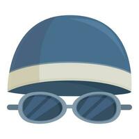 Head covering swim cap icon cartoon vector. Sport accessory vector