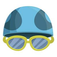 Sport pool equipment icon cartoon vector. Swimming cap vector