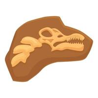 Bone soil mud layer icon cartoon vector. Clay land evolution vector