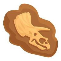 Terrain dinosaur fossil icon cartoon vector. Layer mud soil vector